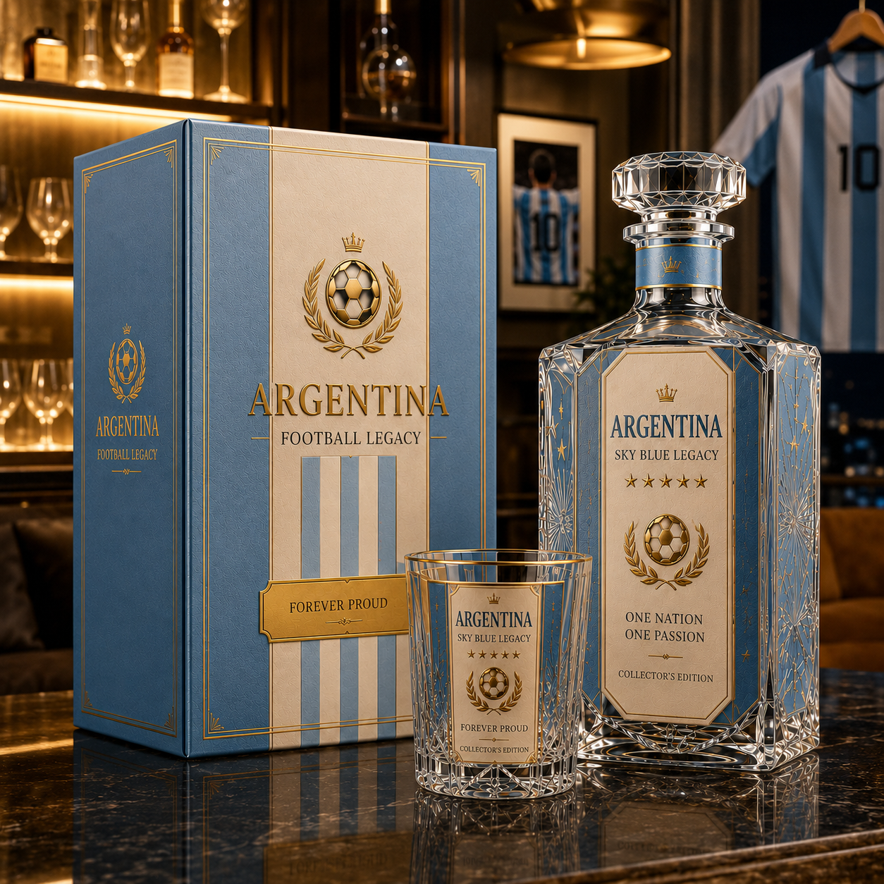 Argentina Football Legacy Collector’s Decanter Gift Set