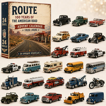 ✨ Route 66 Centennial Advent Calendar – 24 Days of American Road Legends | 1926–2026 Collector’s Edition