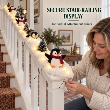 Christmas staircase decoration