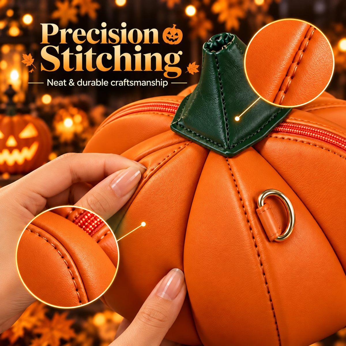 🎁 Pumpkin Crossbody Purse – Cute Halloween & Fall Handbag