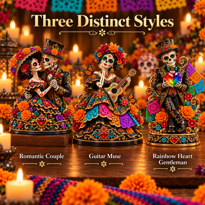 Día de los Muertos Eternal Love Couple Figurine – 11.8" Statement Décor
