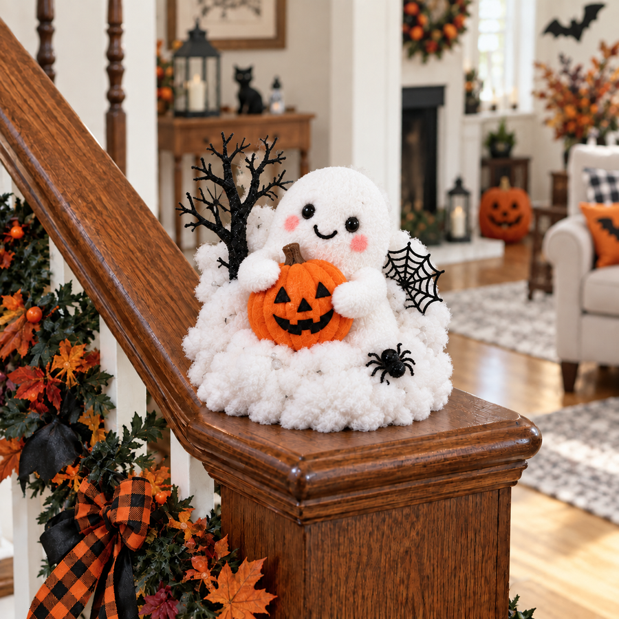 Pumpkin Hugger Halloween ghost decor