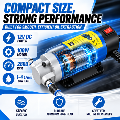 Portable 12 Volt Oil Change Pump | Universal Vehicle Compatibility
