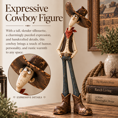 🤠🐴 Whimsical Western Cowboy & Horse Figurine Duo 🌵