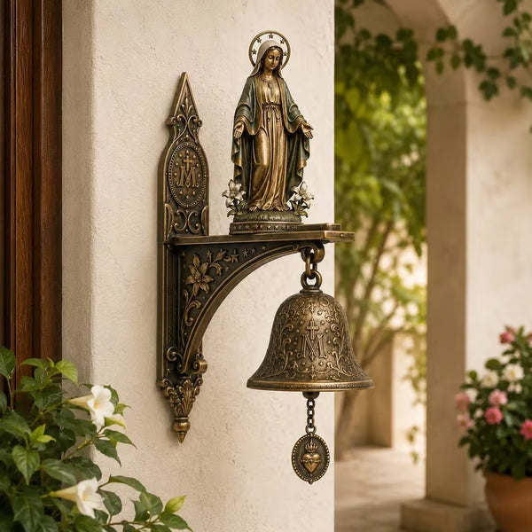 Vintage Virgin Mary Porch Blessing Bell
