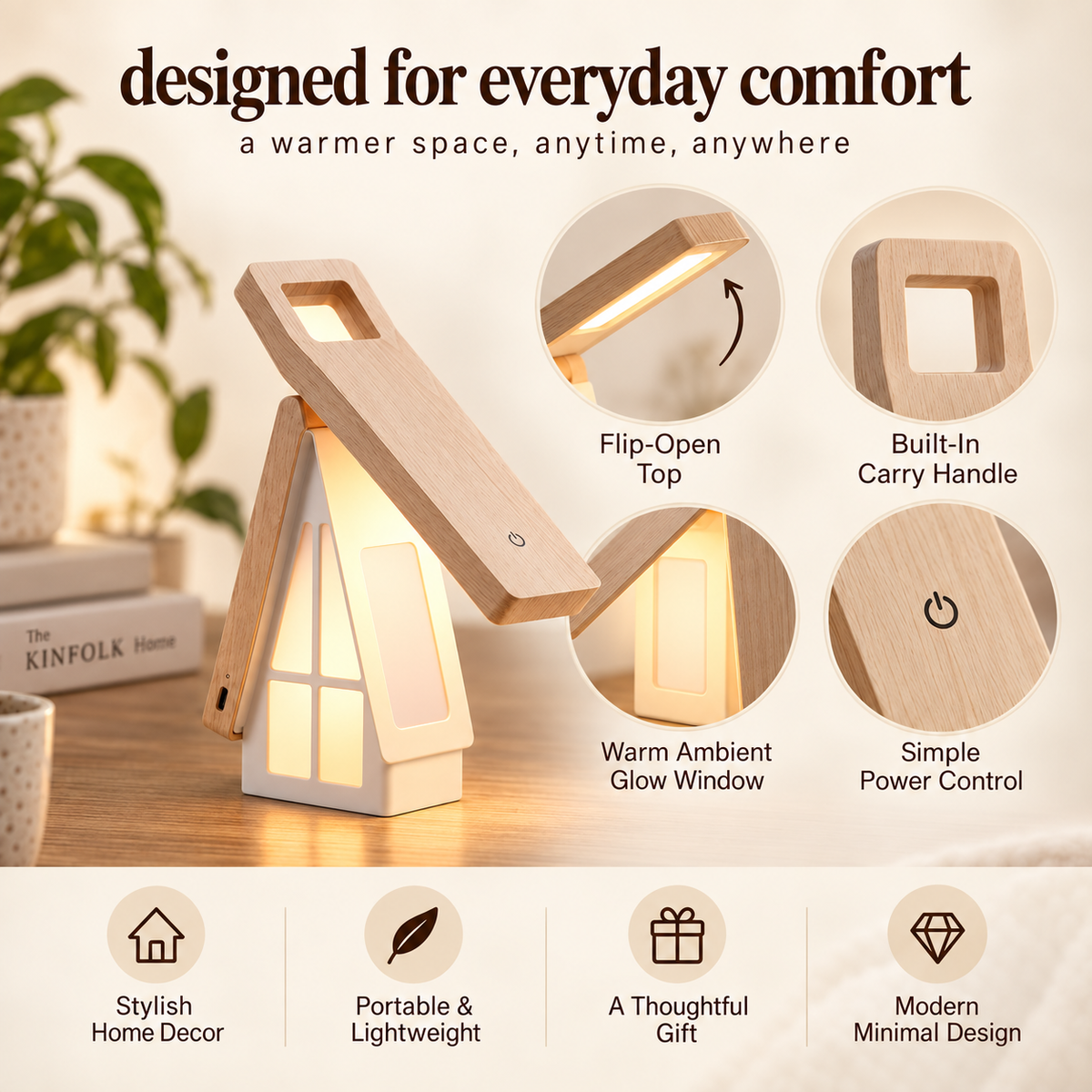 CozyGlow 2-in-1 Portable Lantern & Desk Lamp