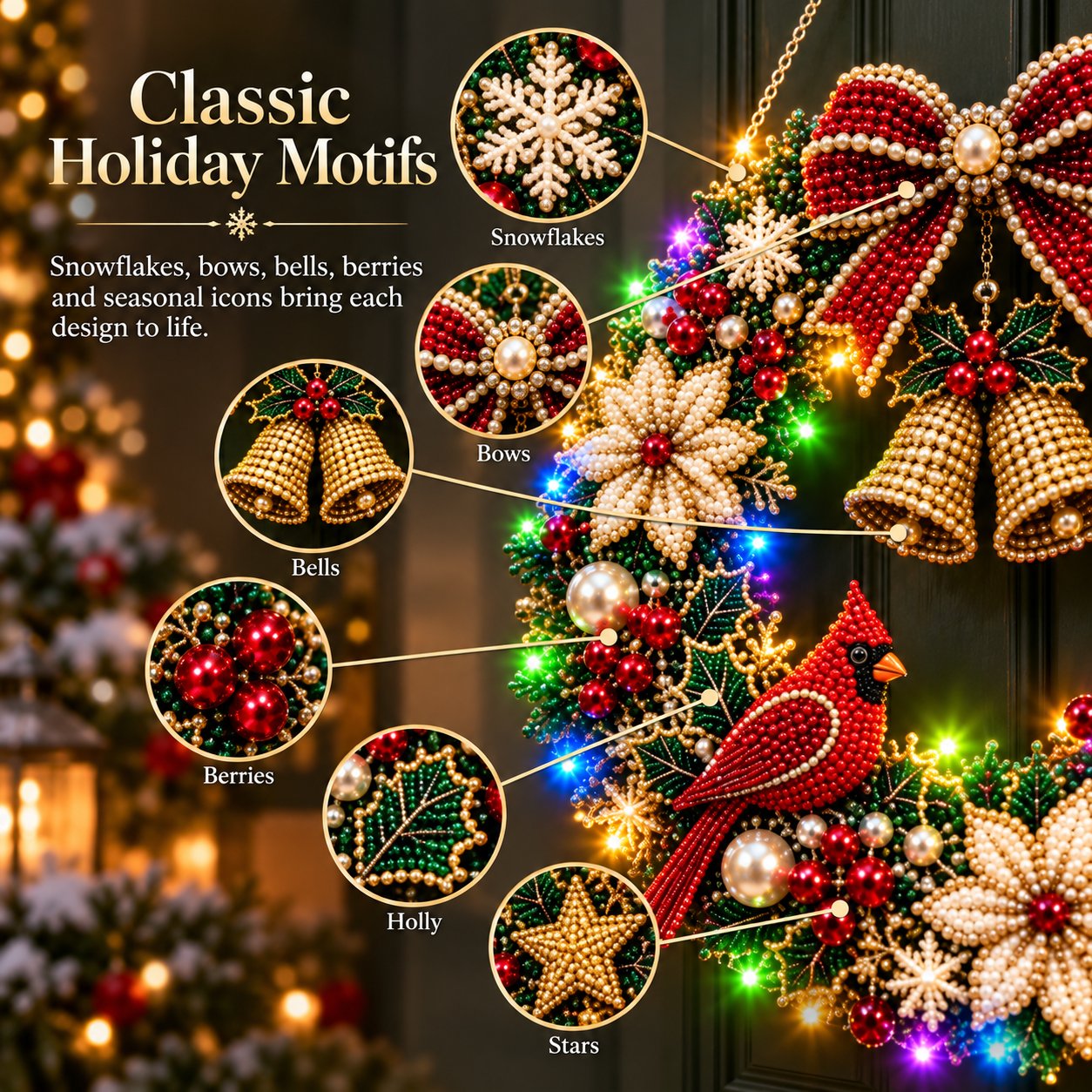 LED Christmas Bead Diamond Picture