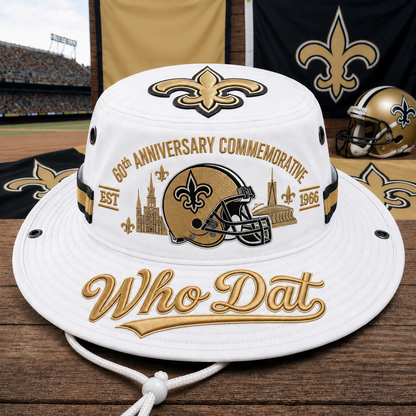 🇺🇸 Last Day Promo: 49% OFF⚜️🏈Who Dat 60th Anniversary commemorative Boonie Hat