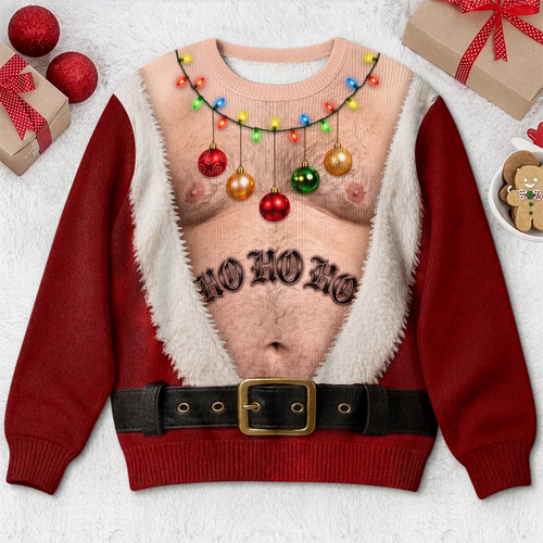 🎅Custom Funny Ugly Sweatshirt - Santa Approved Trouble Maker