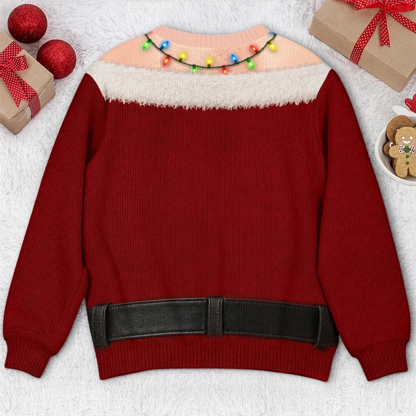 🎅Custom Funny Ugly Sweatshirt - Santa Approved Trouble Maker