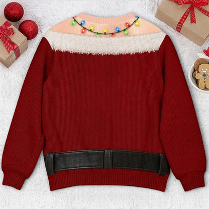 🎅Custom Funny Ugly Sweatshirt - Santa Approved Trouble Maker