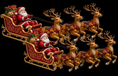 The best Christmas decorations-Santa's Flying Sleigh