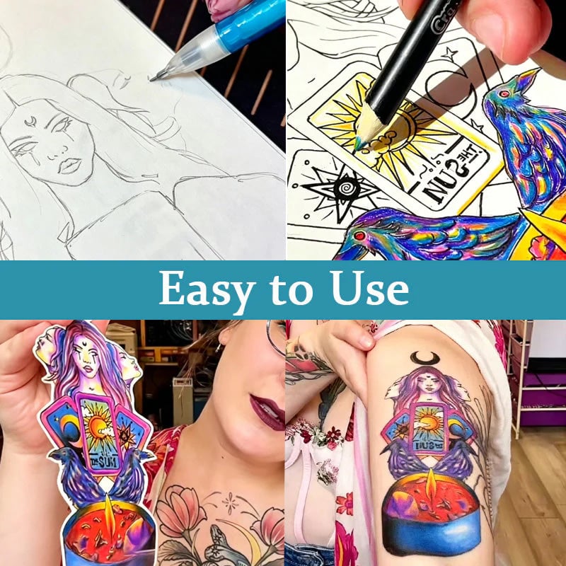 ✨Last Day 49% OFF🎨Temporary Tattoo Sketchbook – Tattoo Design Drawing Book
