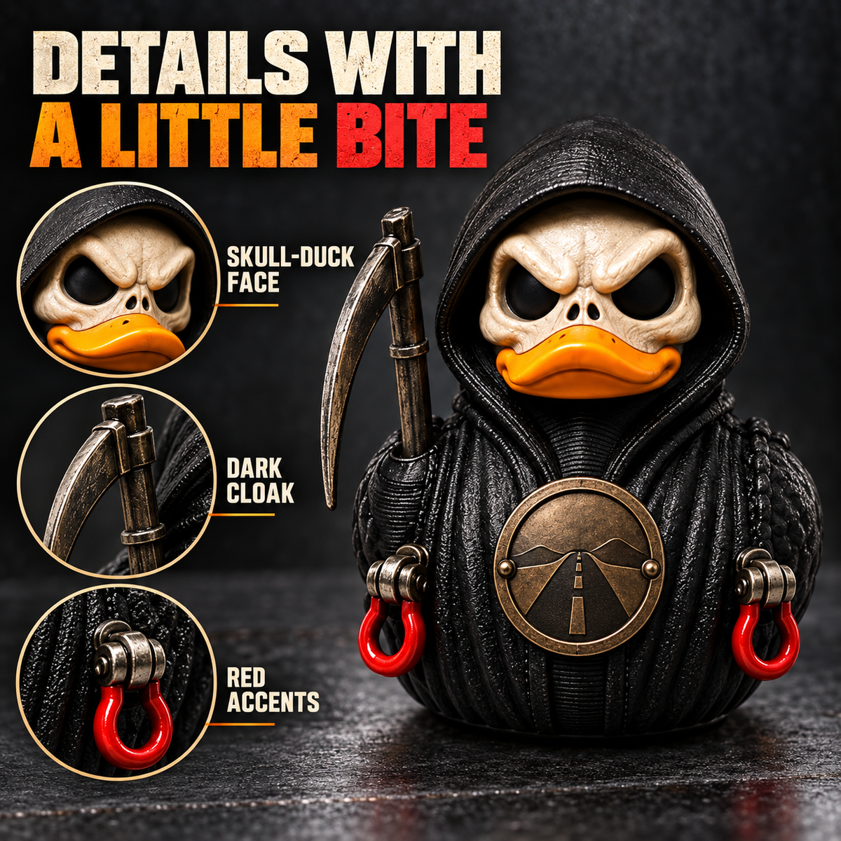 Jeep Halloween 85th Anniversary Grim Reaper Duck Acrylic Magnet