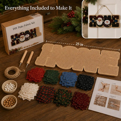 🔥49% Off Last Day DIY Fabric Poke Art HOME Sign Kit – No-Sew Seasonal Door & Wall Hanging Craft