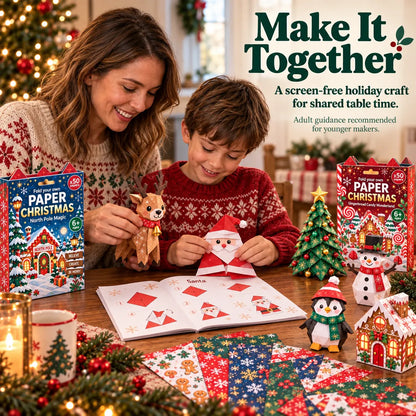 🎄✨ Create Your Own Christmas Magic – Easy 3D Layered Paper Craft Kit for Beginners