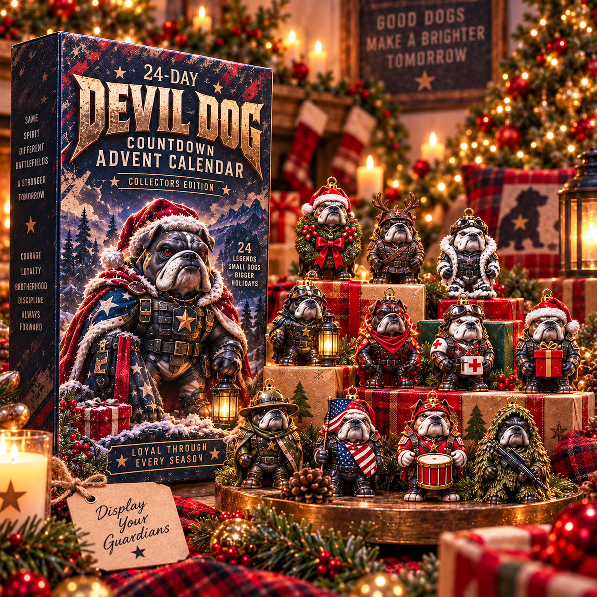 🐾🔥 Devil Dog 24-Day Christmas Countdown Advent Calendar