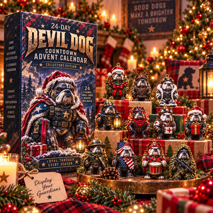 🐾🔥 Devil Dog 24-Day Christmas Countdown Advent Calendar