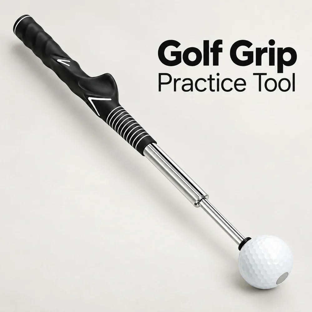 💥🏆Golf Grip Practice Tool with Contoured Handle and Ball End