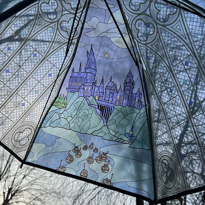 ☂️ Wizard-Inspired Stained-Glass Canopy Umbrella