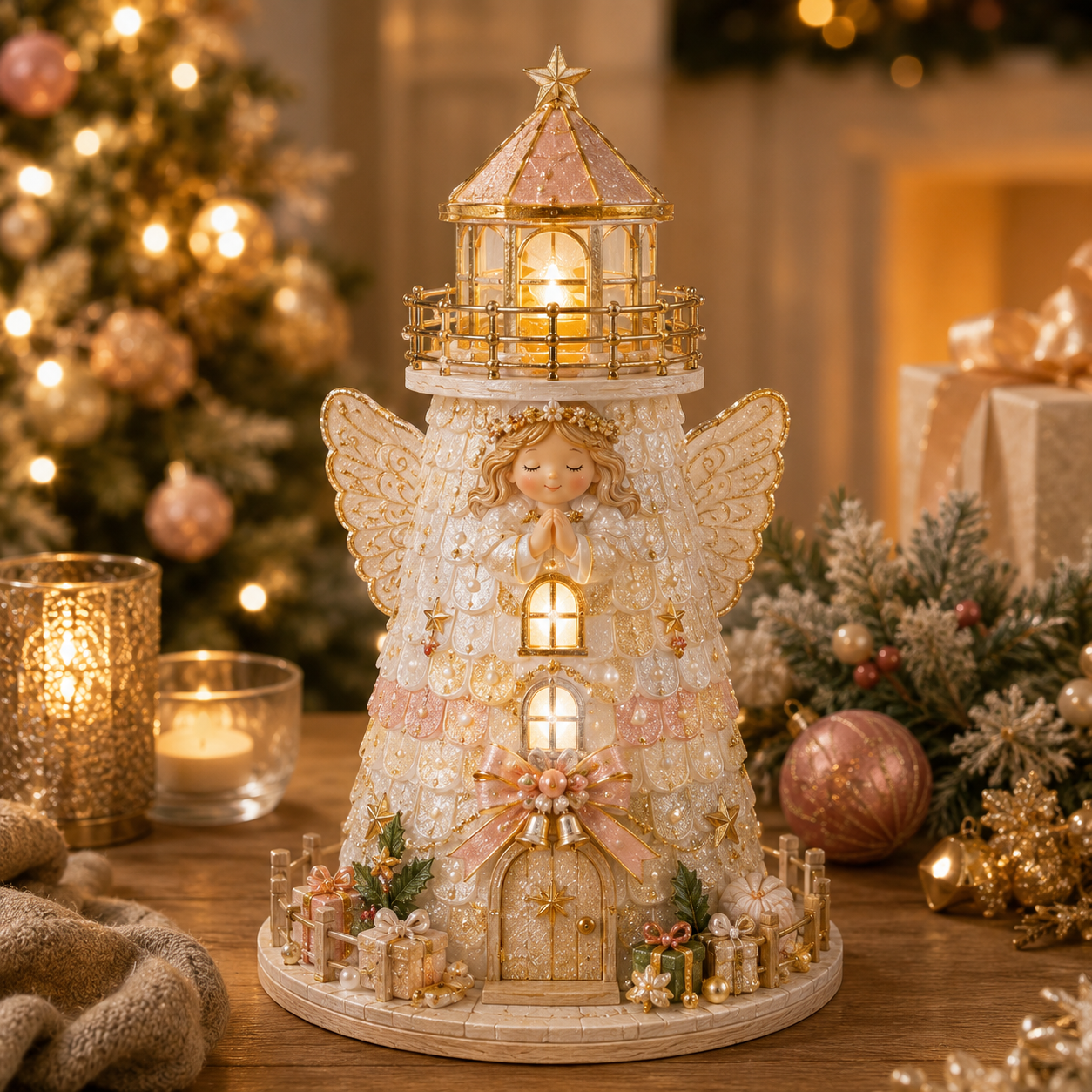🎄Beginner-Friendly DIY Lighted Christmas Character Sea Glass-Style Lighthouse Kit Collection | Complete Kit with Sea Glass-Style Pieces, LED Lights & Step-by-Step Guide Included 💕