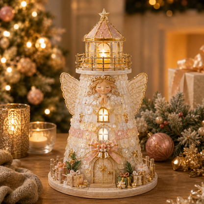 🎄Beginner-Friendly DIY Lighted Christmas Character Sea Glass-Style Lighthouse Kit Collection | Complete Kit with Sea Glass-Style Pieces, LED Lights & Step-by-Step Guide Included 💕