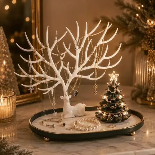 ✨ Illuminated Sculptural Jewelry Display – 3D Branch Organizer & Vanity Accent