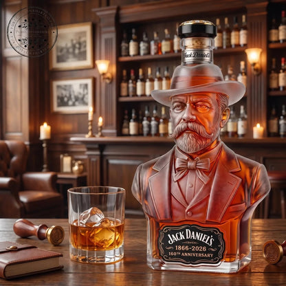 Jack Daniel’s 2026 160th‑Anniversary Bust Glass Decanter