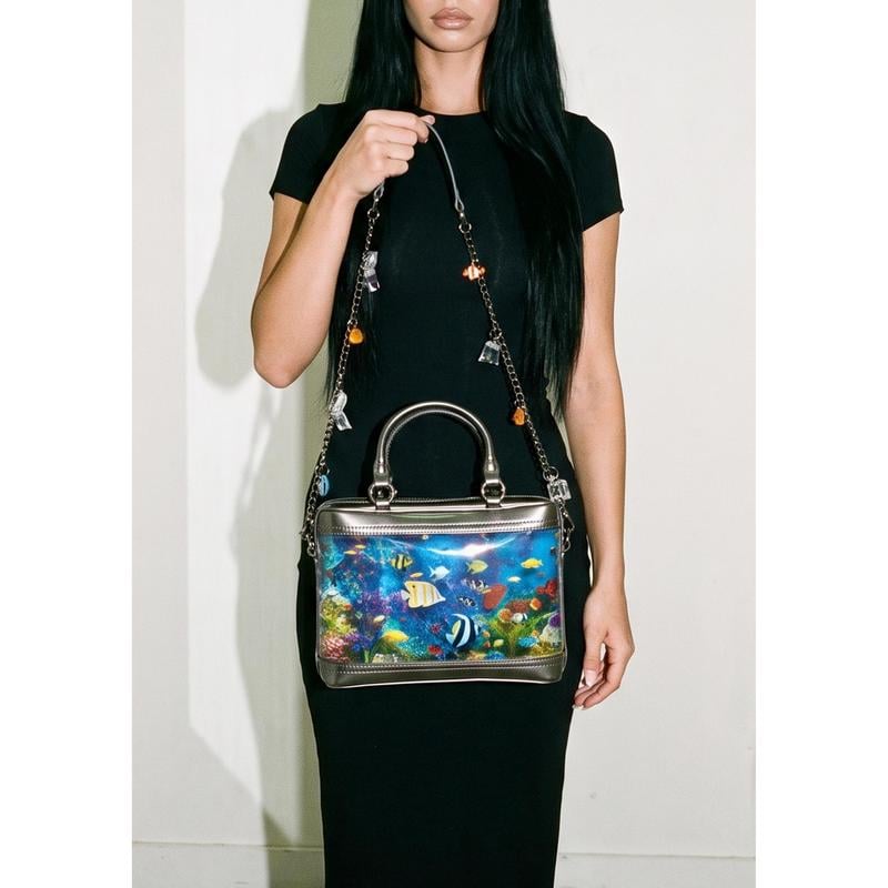 3D Tropical Aquarium Handbag – Convertible Crossbody & Top-Handle Purse