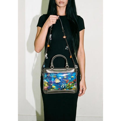 3D Tropical Aquarium Handbag – Convertible Crossbody & Top-Handle Purse