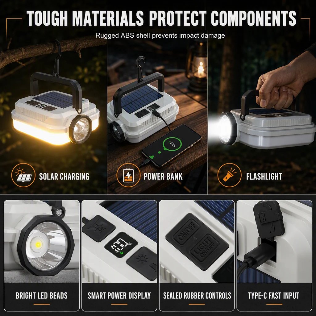 🏕️ LIMITED‑TIME! ☀️ Solar Rechargeable LED Camping Lantern – Weatherproof, Portable, Multi‑Use ✨