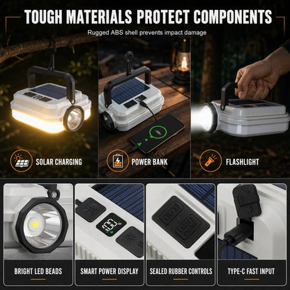 🏕️ LIMITED‑TIME! ☀️ Solar Rechargeable LED Camping Lantern – Weatherproof, Portable, Multi‑Use ✨