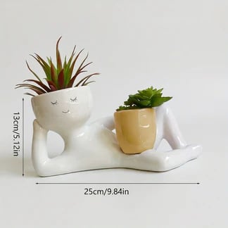 🌵 Double Plant Pot with a Funny Twist – Grow Two Plants in One Cute Planter 🌿