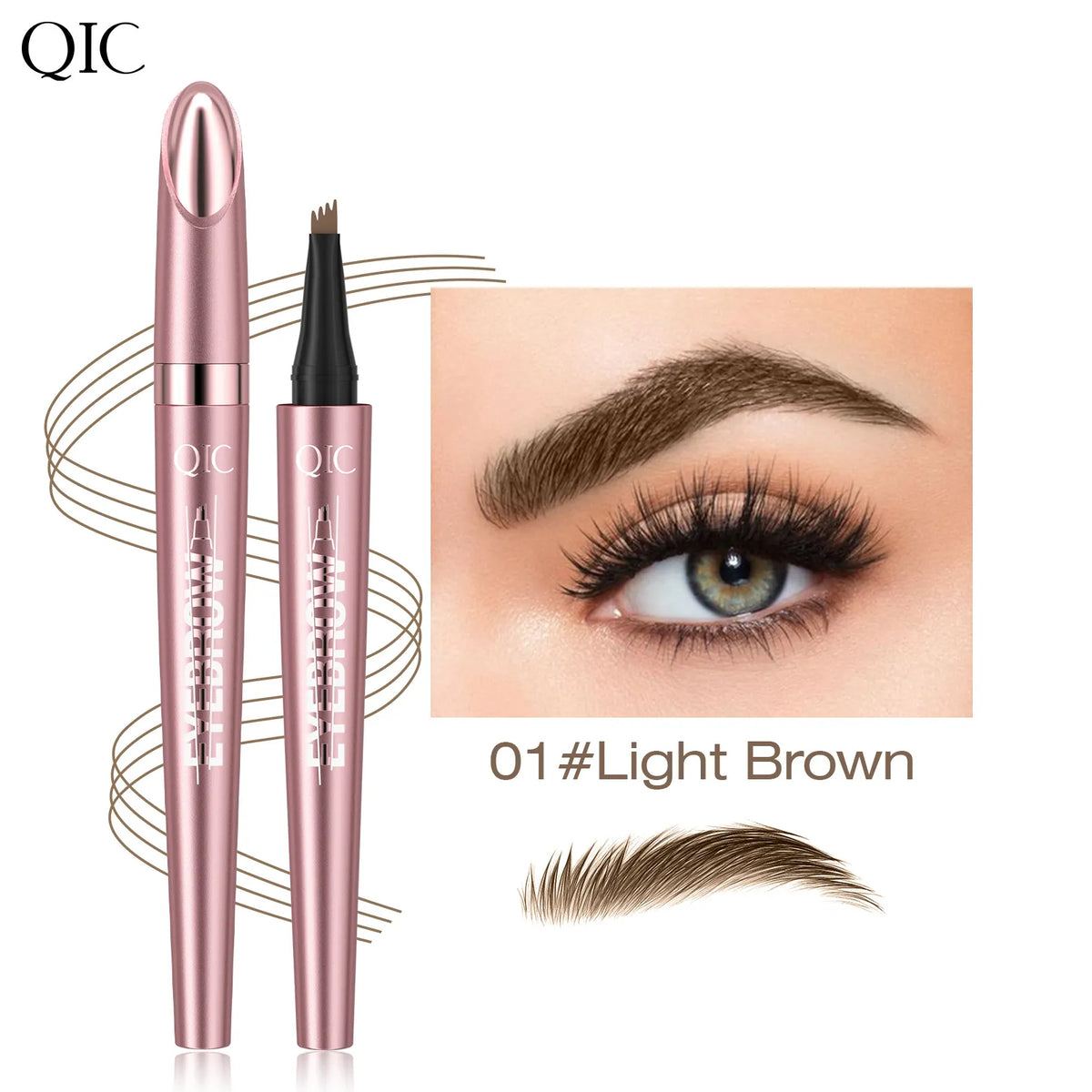 🎁Buy 1 Get 1 Free✨Waterproof Micro-Fork Eyebrow Pencil, Long-Lasting Brow Pen for Natural Hair-Like Strokes