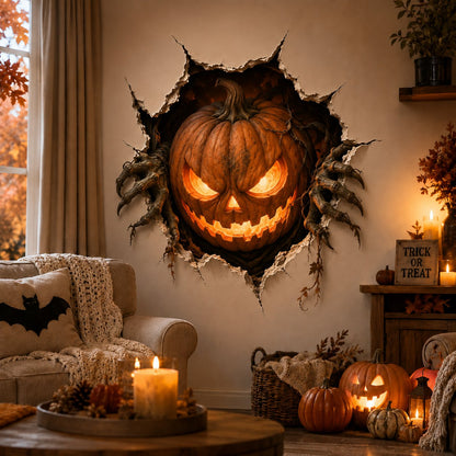 Halloween Witch Break-In 3D Wall Decal