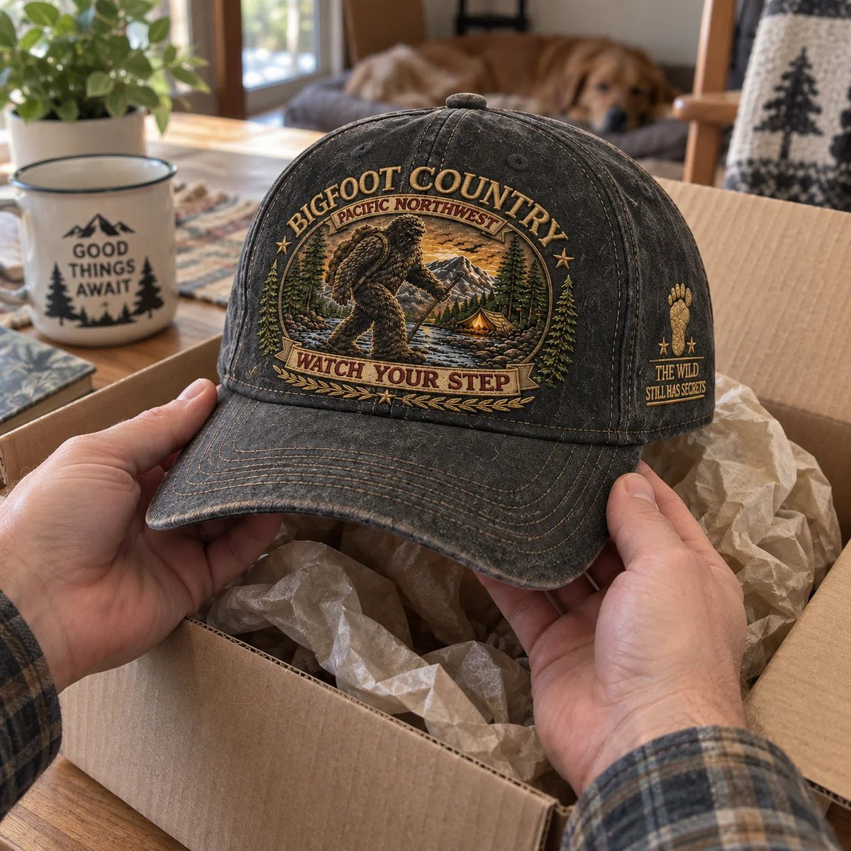 🔥LAST DAY 50% OFF - 2027 Bigfoot Country Heritage Cap – Pacific Northwest Vintage Washed Embroidered Hat (🧢100% Cotton)