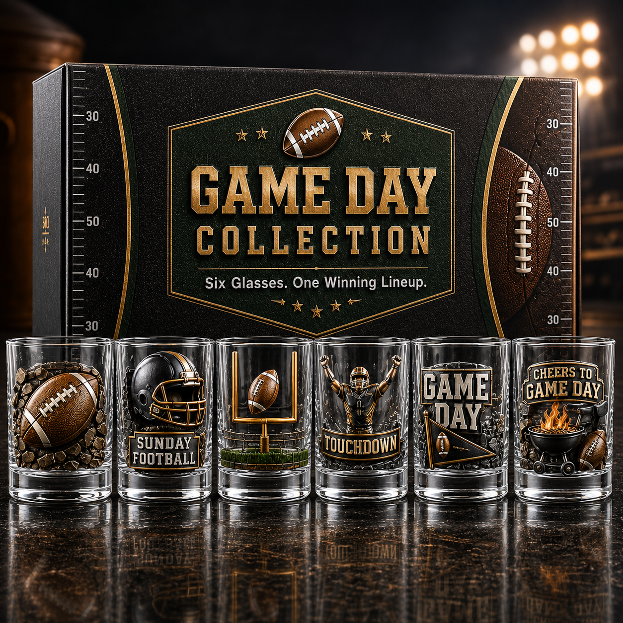 🏈 Game Day 3D Collector Glass Set