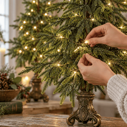 Vintage Lighted Norfolk Pine Trees