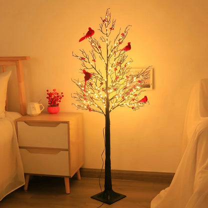 🎉✨ 2026 Vintage Glowing Cardinal Tree