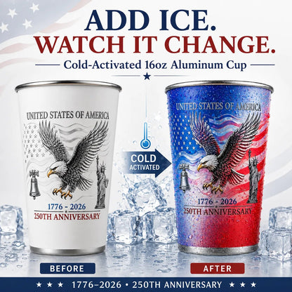 🔥LAST DAY 70% OFF🦅 Pour Ice-Cold Beer | USA 250th Anniversary Color Changing Cup 🎉