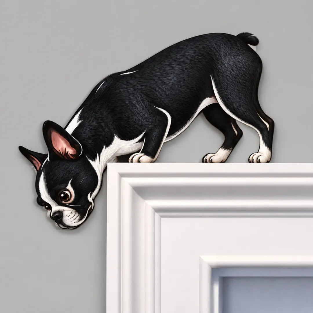 🐶👀 Peeking Pup Doorway Topper – Playful Dog Accent for Pet-Loving Homes