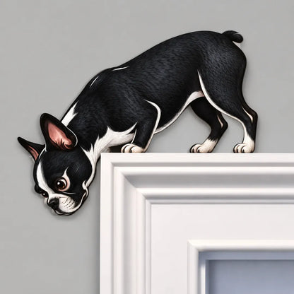 🐶👀 Peeking Pup Doorway Topper – Playful Dog Accent for Pet-Loving Homes