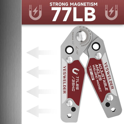 🧲 Adjustable-Angle Welding Magnet – 48 or 77 lb