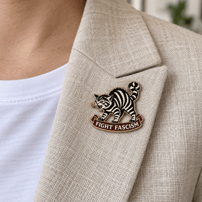 🔥Hot Sale🔥 - Fight Fascism Cat Pin