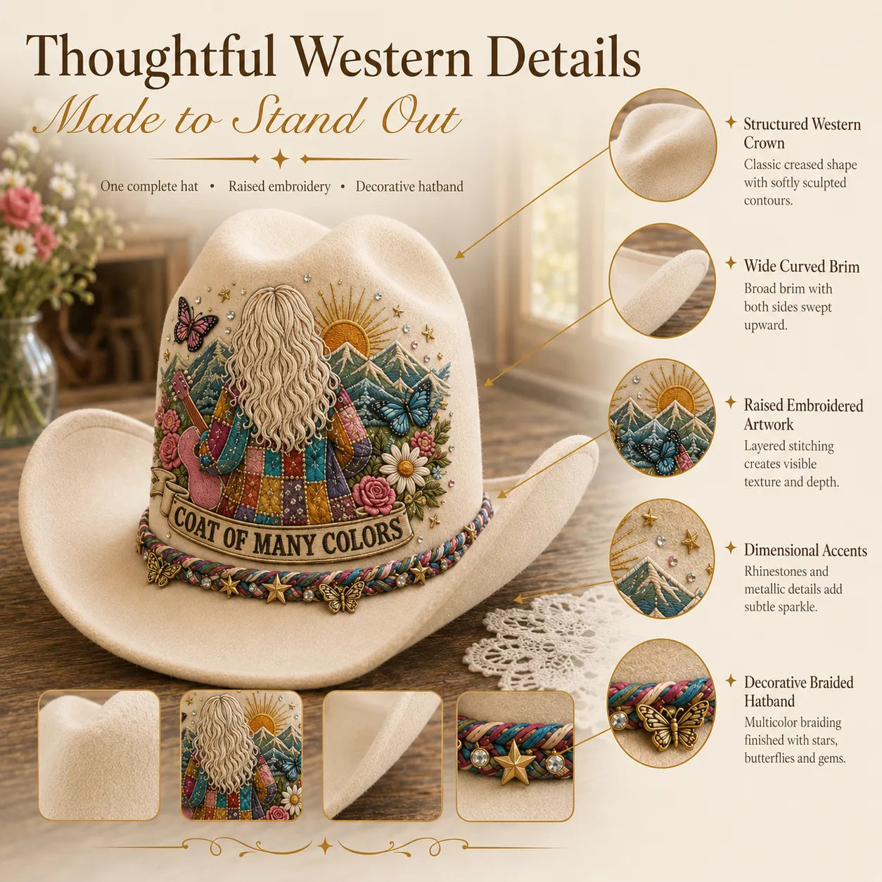 ⏳ Last Day 49% OFF – 🤠 Queen of Country 1946–2026 Tribute Cowboy Hat Collection | Premium Embroidered Western Hats With Guitar, Floral, Rhinestone & Country Music Legacy Designs 🎸✨