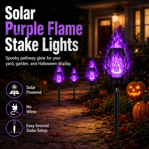 💀Halloween Solar Skull Flame Lights