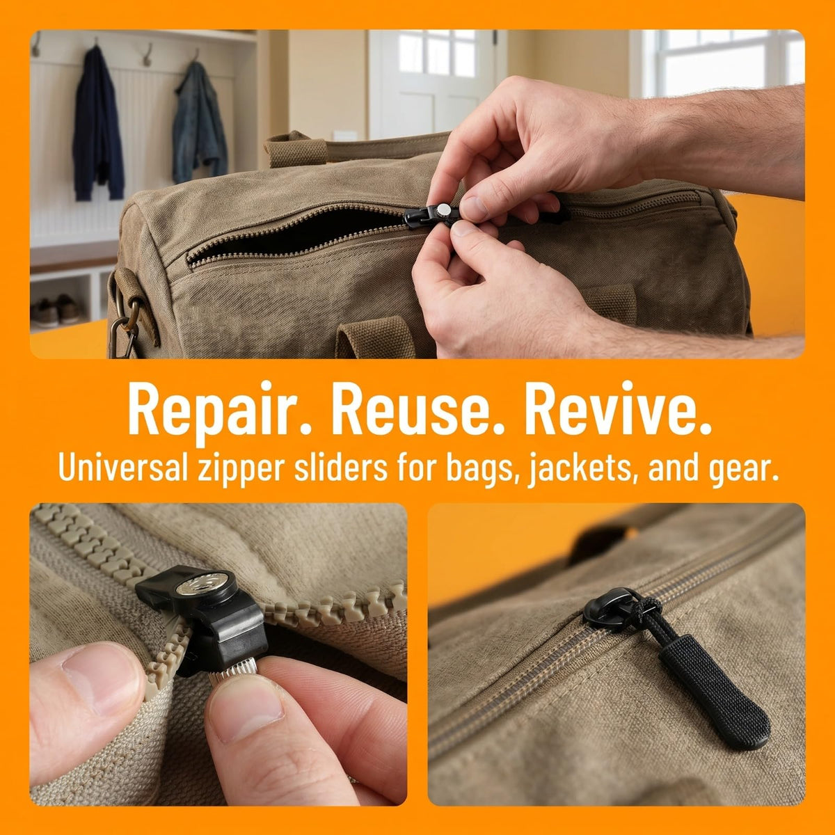 🔧🧳Easy Installation Zipper Repair Kit – Wide Compatibility for Clothing/Luggage!