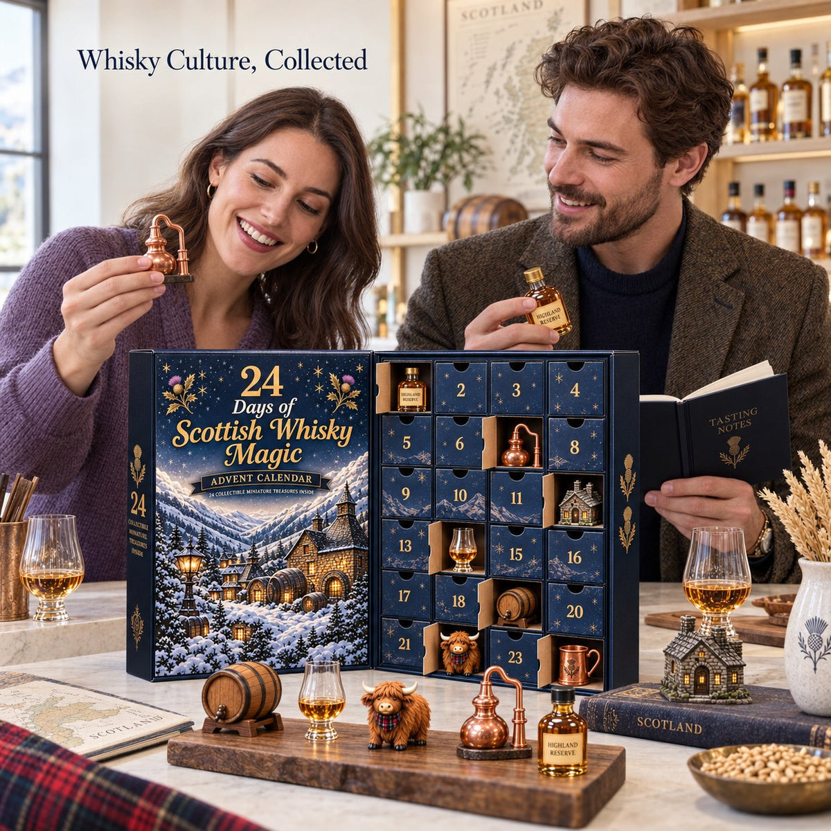 🥃Whisky-Themed Collectible Advent Calendar | 24 Surprises, Perfect Xmas Gift For Dads & Husbands