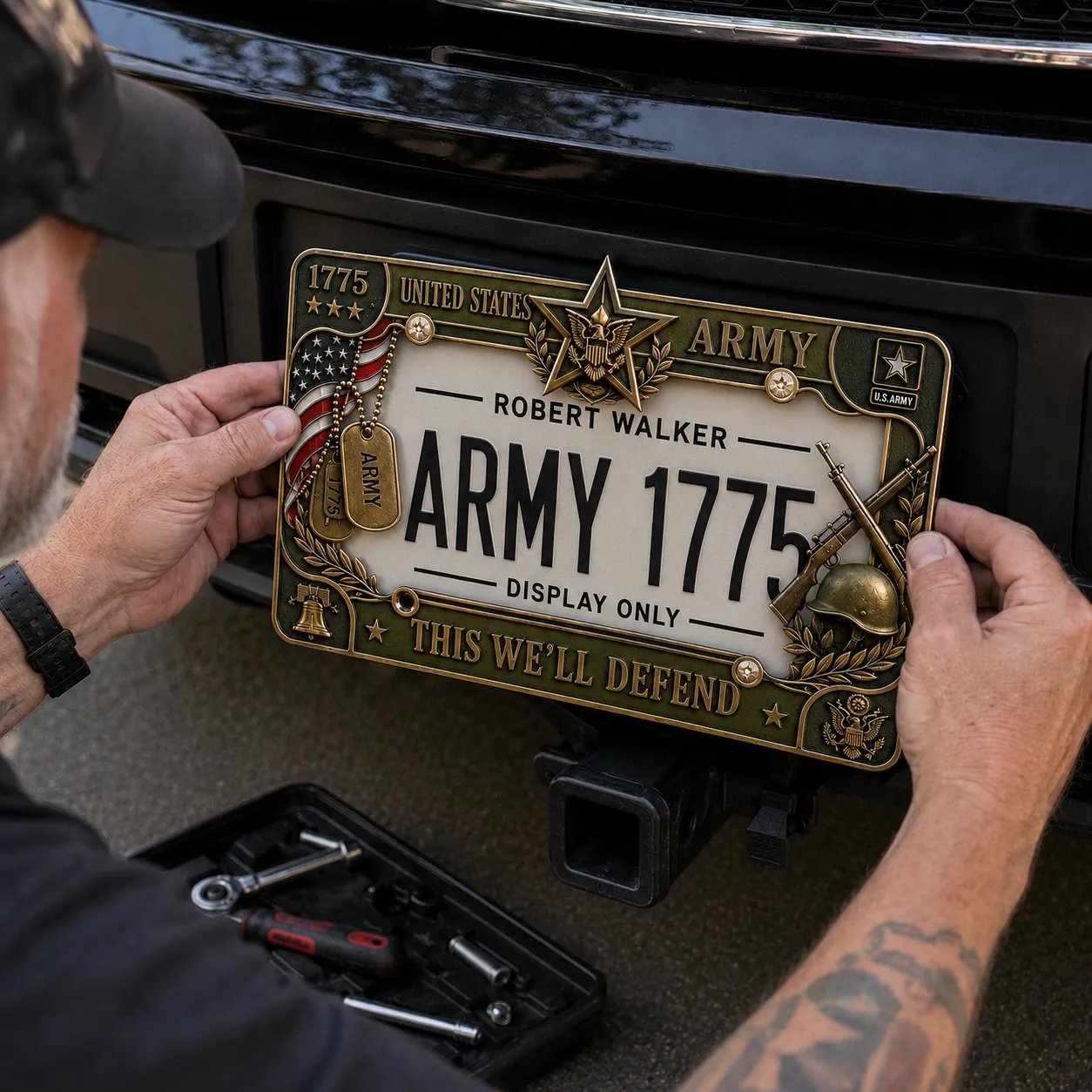 🔥LAST DAY 49% OFF- U.S. Army "This We'll Defend" License Plate Frame