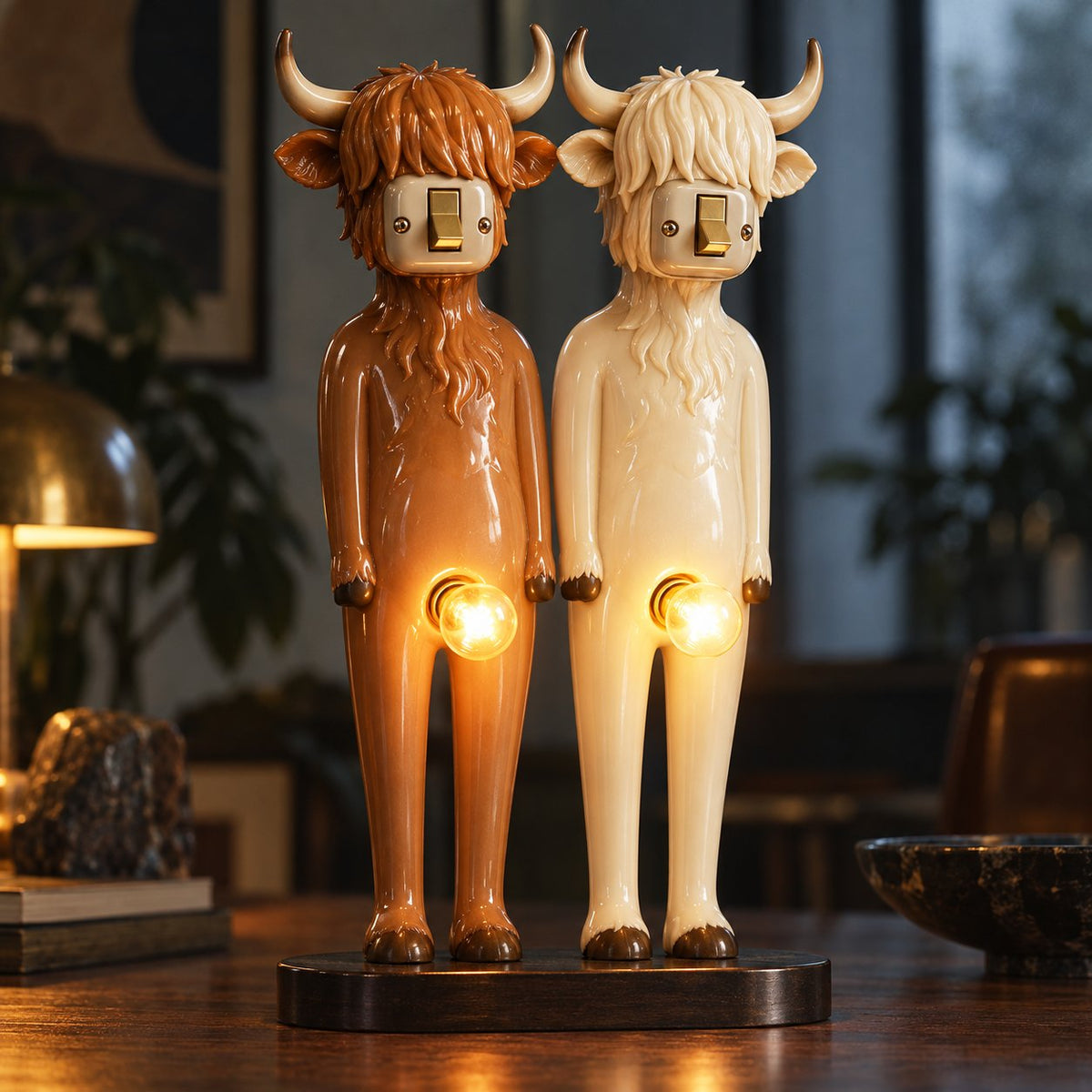 👀Retro Companions Oddity Lamp – Weirdly Charming Light💡